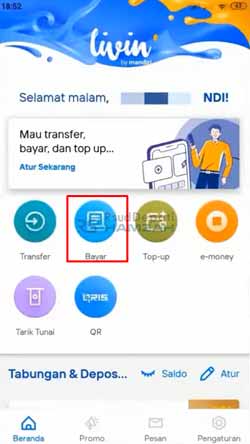 2 Pilih Menu Bayar
