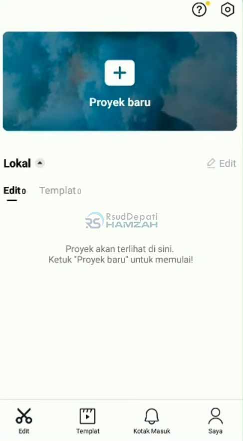 cara mencari template di capcut