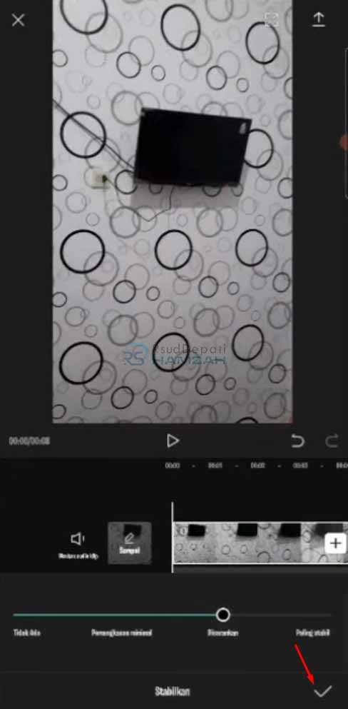cara menstabilkan video di capcut