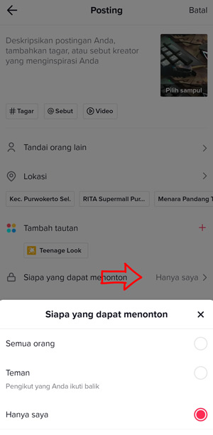 5. Ubah Siapa Saja yang Dapat Menonton Menjadi Hanya Saya