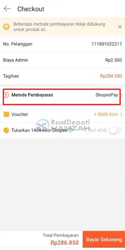 8 Pilih Metode Pembayaran