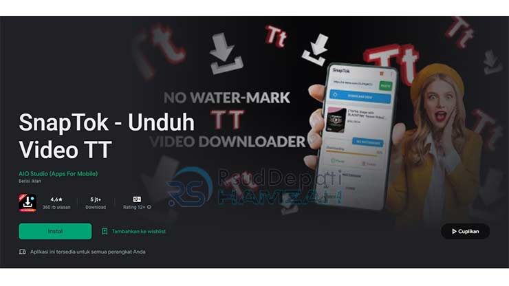 Aplikasi SnapTok Untuk Video TikTok