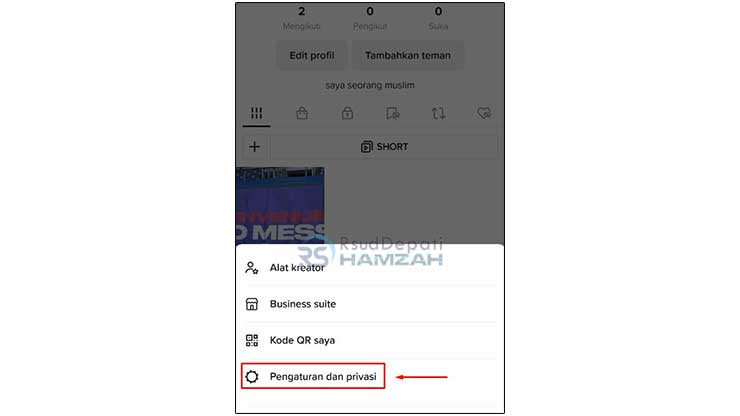 Masuk Menu Pengaturan dan Privasi