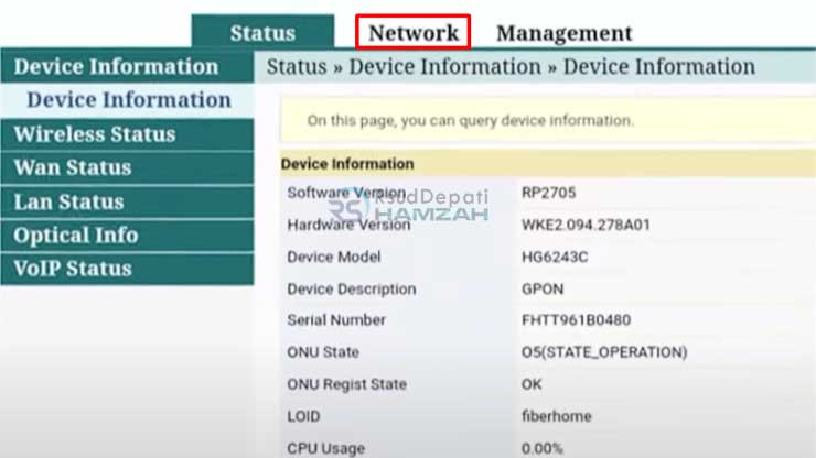 Masuk ke Network