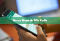 Nama Kontak WA Unik