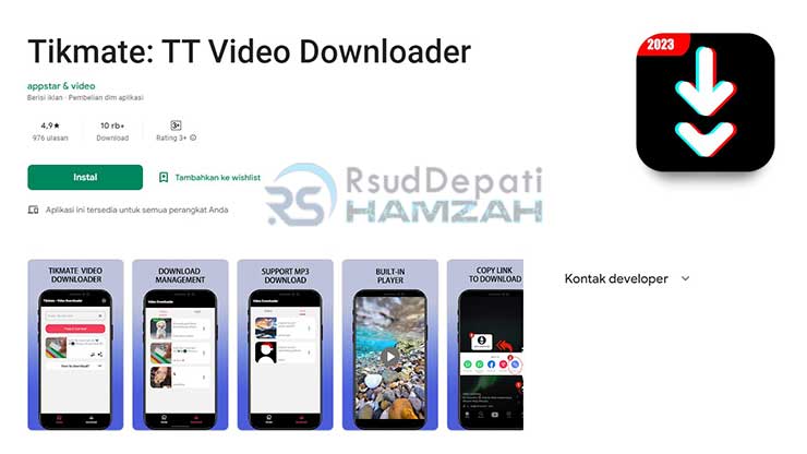 TikMate Unduh Video TikTok Tanpa WM