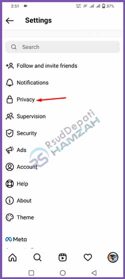 2 Pilih Privacy