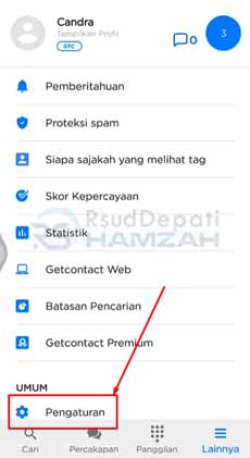 3. Pilih Pengaturan