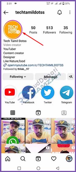 4 Tap Profil IG