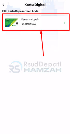 4. Pilih Kartu Kepesertaan