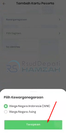 5. Pilih Kewarganegaraan
