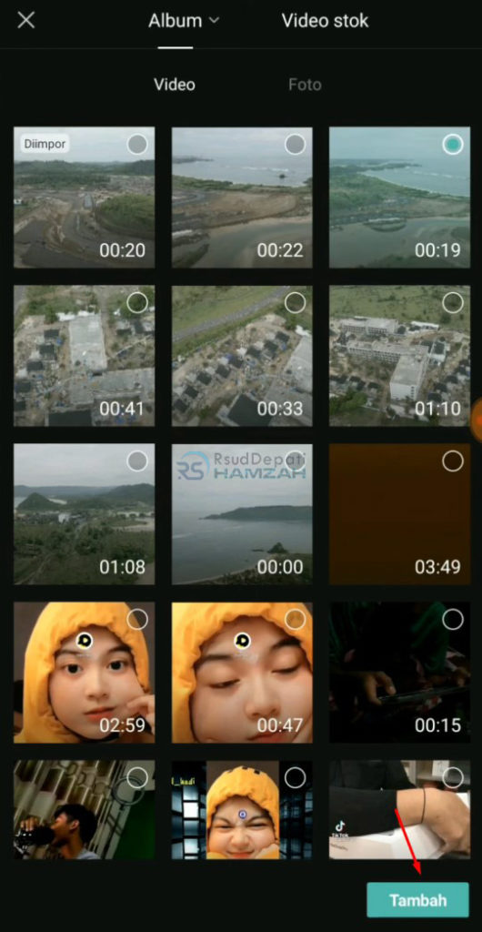 cara menggabungkan 2 video menjadi 1 layar di capcut