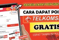 Cara Dapat Poin Telkomsel 100 Gratis Cepat
