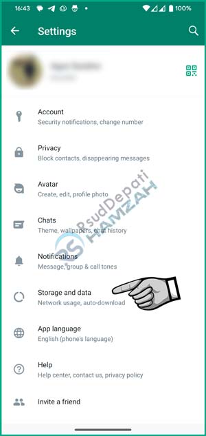 4 Pilih Storage Data