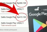 Cara Top Up Saldo Google Play