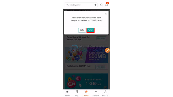 Klik Tukar