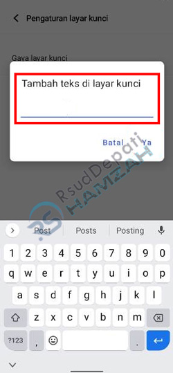 Membuat Nama di Layar Kunci