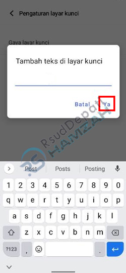 Simpan Nama di Layar Kunci
