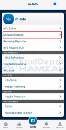 cek nomor rekening