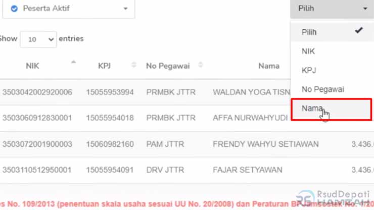 Cari Data Peserta 2