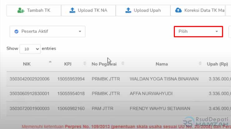 Cari Data Peserta