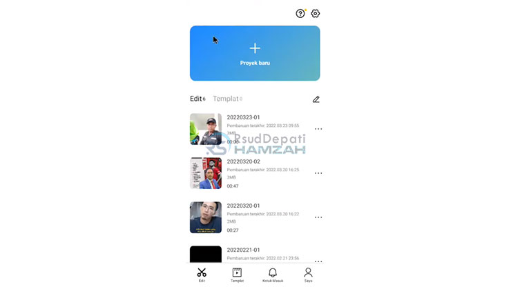 Pilih Proyek Baru