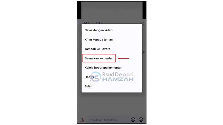 Sematkan Komentar di TikTok