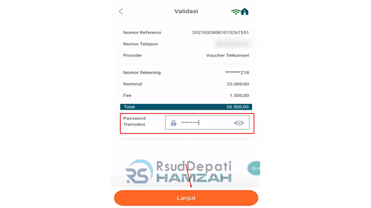 password transaksi