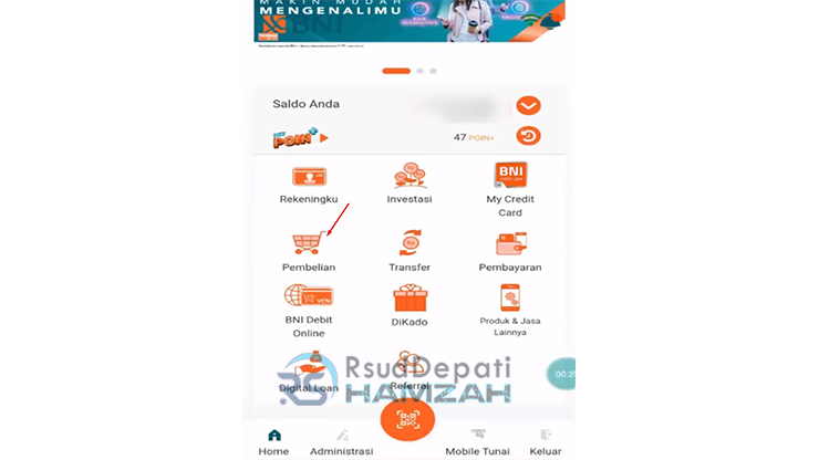 pembelian bni mobile