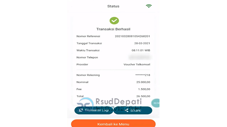 transaksi saldo
