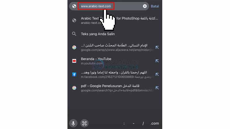 Kunjungi Arabic Text Converter