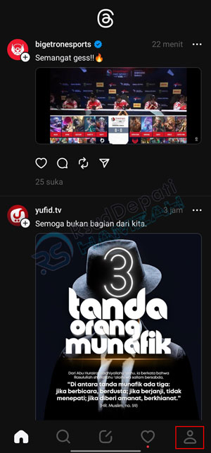 Masuk Menu Profil Pengguna