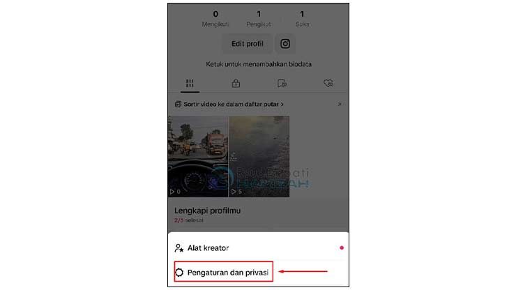 Masuk ke Pengaturan dan Privasi