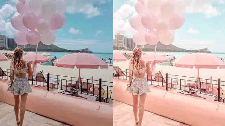 Rumus Lightroom Peach Pastel