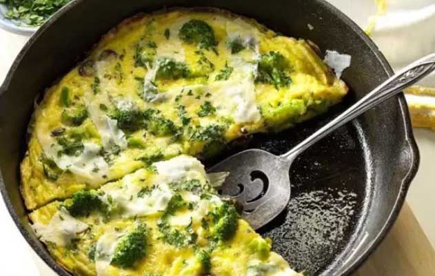 omlet brokoli