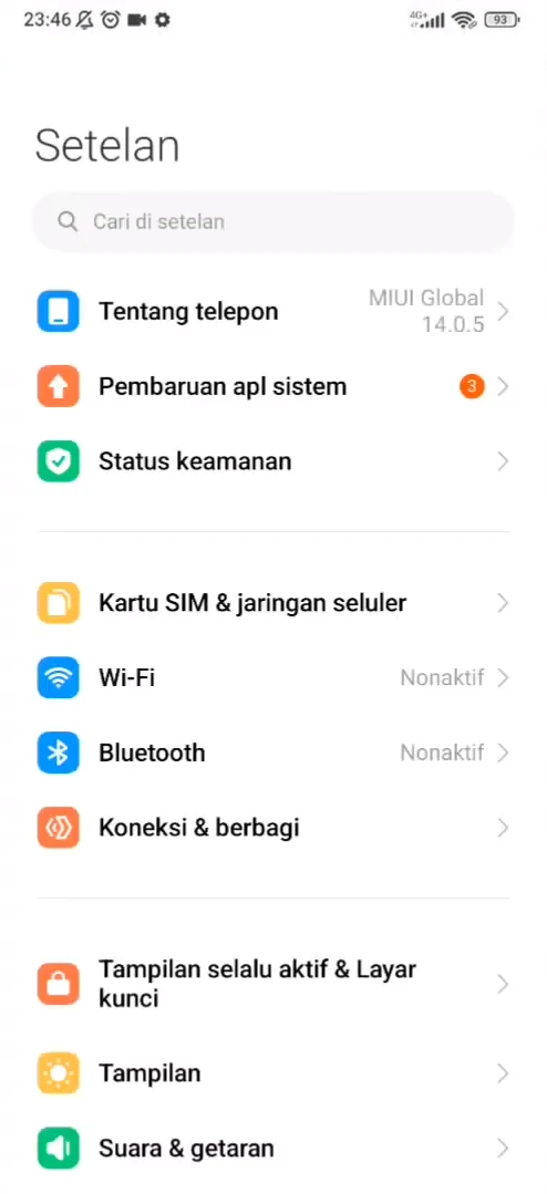 Buka Menu Pengaturan