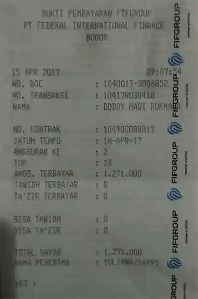 bukti bayar