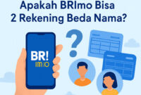 apakah brimo bisa 2 rekening beda nama